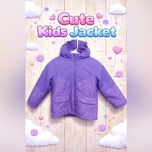 Swiss Tech Toddler Girls Purple Hooded Winter Jacket Coat Size 4T